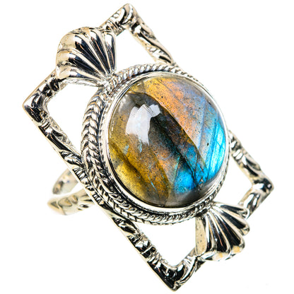 Larimar, Blue Topaz Rings handcrafted by Ana Silver Co - RING96354