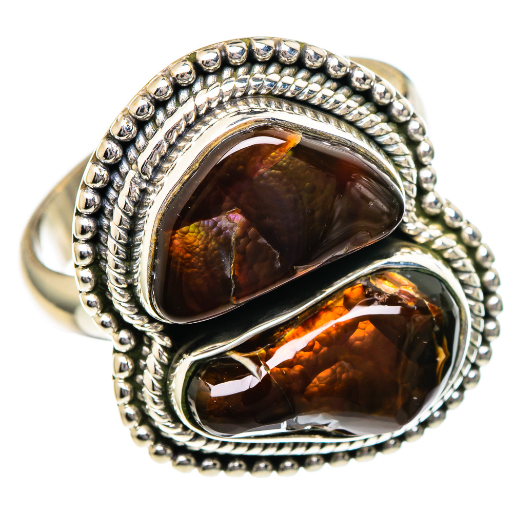 Mexican Fire Agate Rings handcrafted by Ana Silver Co - RING96431