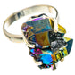 Titanium Sunshine Druzy Rings handcrafted by Ana Silver Co - RING96445