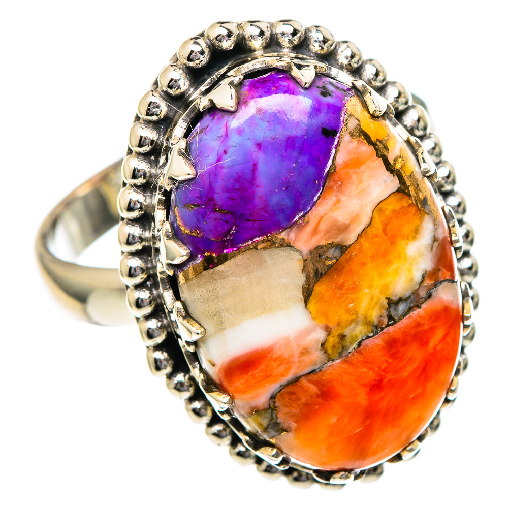 Spiny Oyster Turquoise Rings handcrafted by Ana Silver Co - RING96446