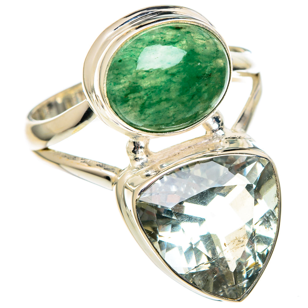 Green Amethyst Rings handcrafted by Ana Silver Co - RING96451