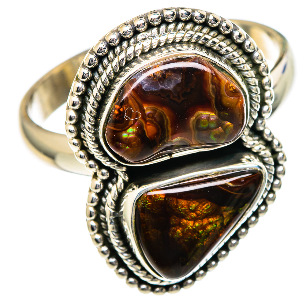 Mexican Fire Agate Rings handcrafted by Ana Silver Co - RING96454