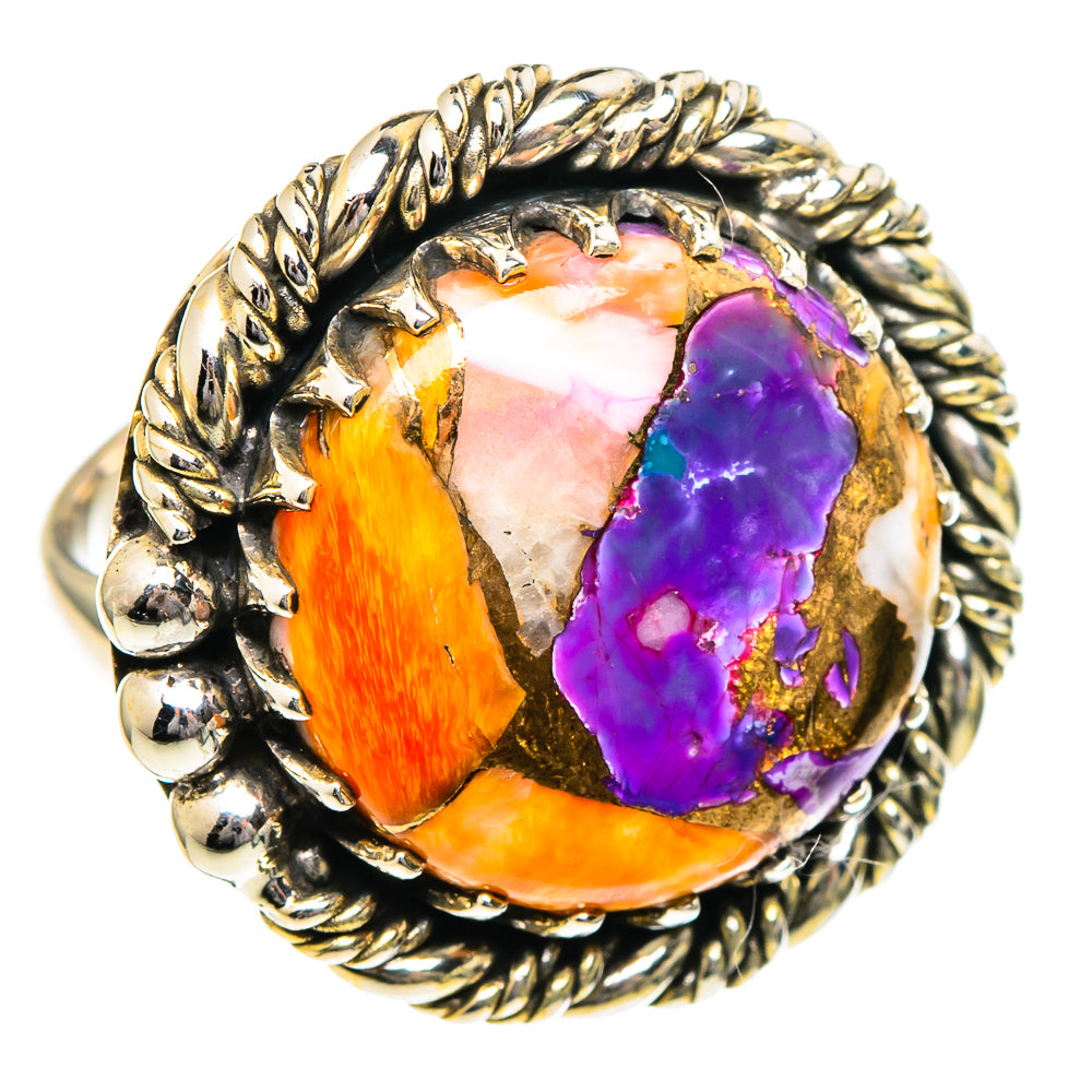 Spiny Oyster Turquoise Rings handcrafted by Ana Silver Co - RING96485
