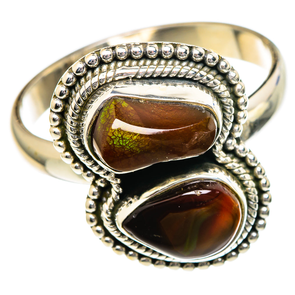 Mexican Fire Agate Rings handcrafted by Ana Silver Co - RING96492