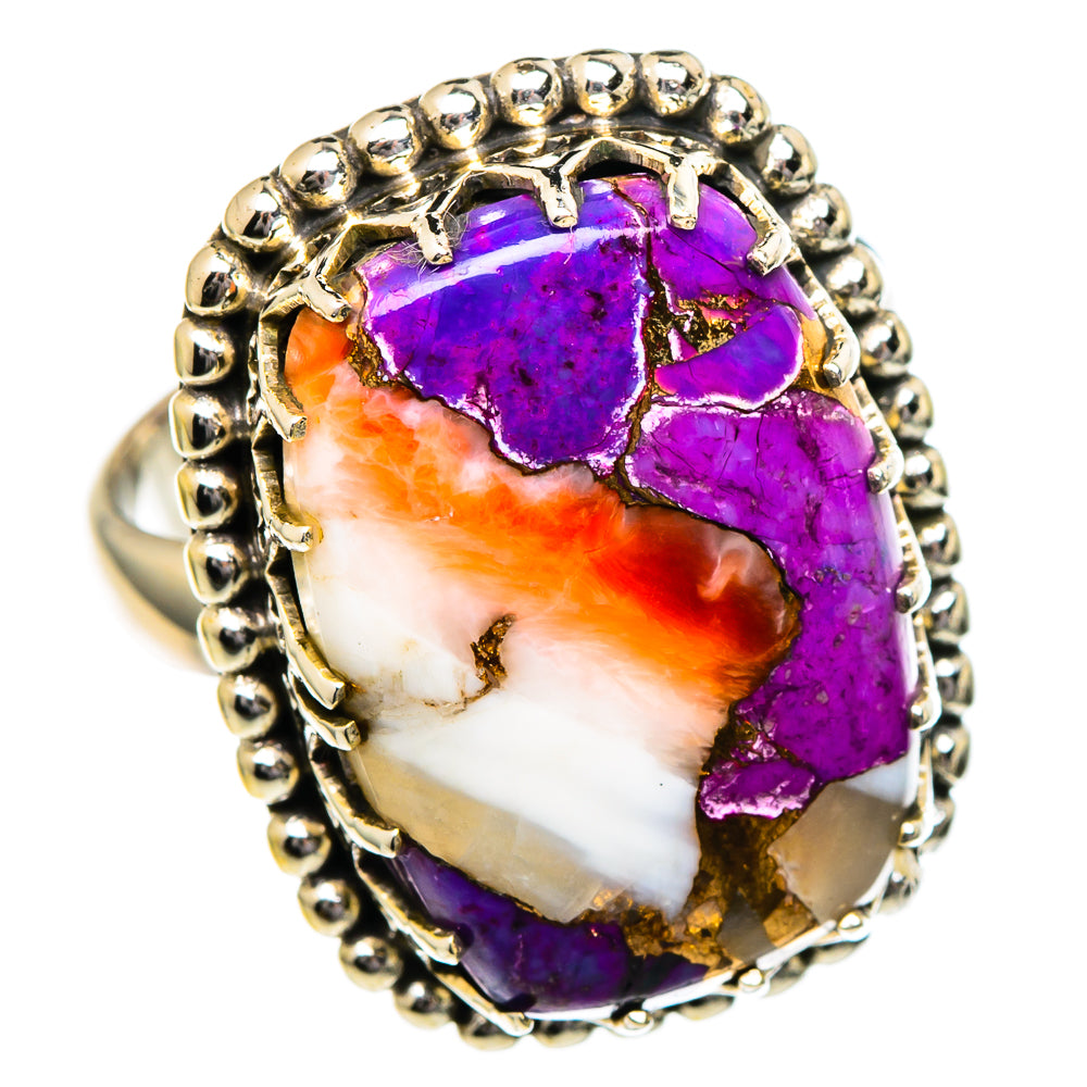 Spiny Oyster Turquoise Rings handcrafted by Ana Silver Co - RING96502