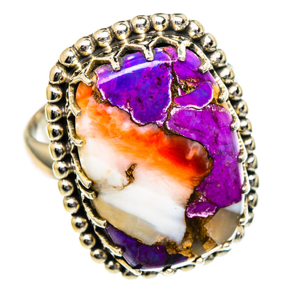 Spiny Oyster Turquoise Rings handcrafted by Ana Silver Co - RING96502