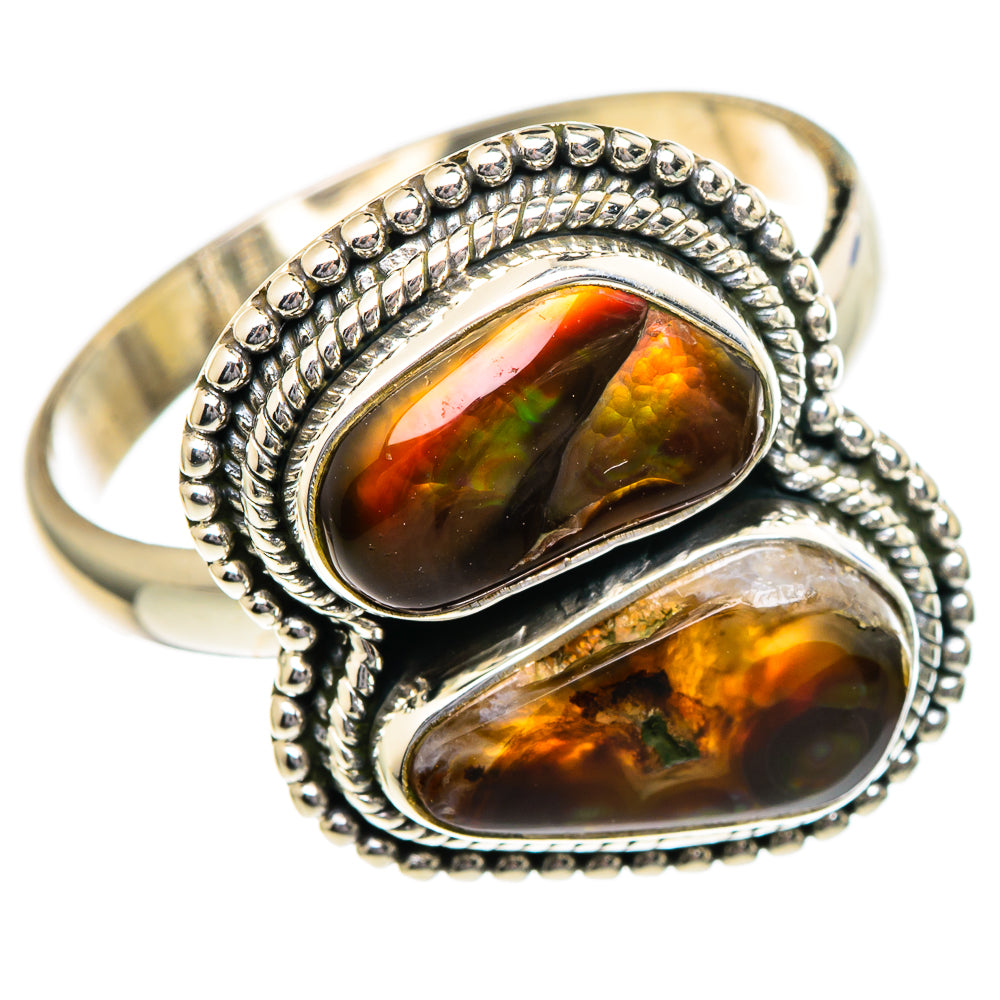 Mexican Fire Agate Rings handcrafted by Ana Silver Co - RING96508