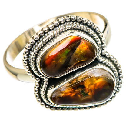 Mexican Fire Agate Rings handcrafted by Ana Silver Co - RING96508
