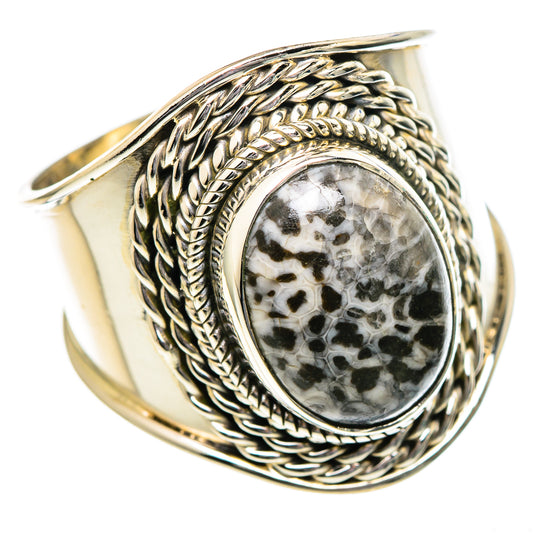 Stingray Coral Rings handcrafted by Ana Silver Co - RING96516