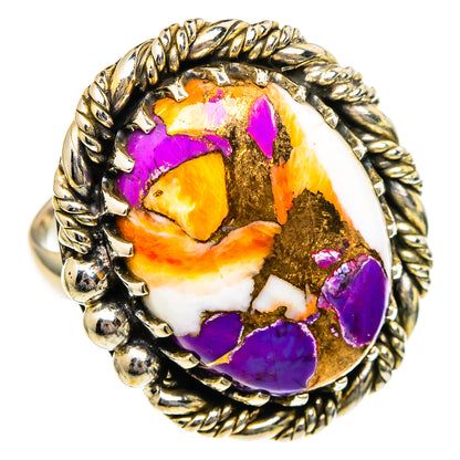 Spiny Oyster Turquoise Rings handcrafted by Ana Silver Co - RING96518