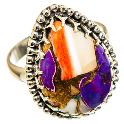 Spiny Oyster Turquoise Rings handcrafted by Ana Silver Co - RING96519