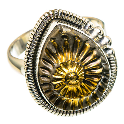 Pyrite Fossil Rings handcrafted by Ana Silver Co - RING96534