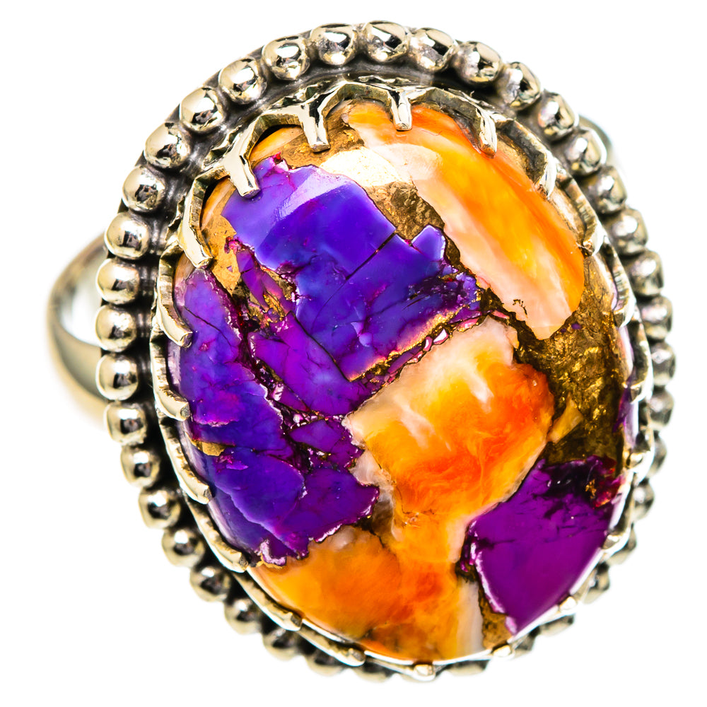Spiny Oyster Turquoise Rings handcrafted by Ana Silver Co - RING96536