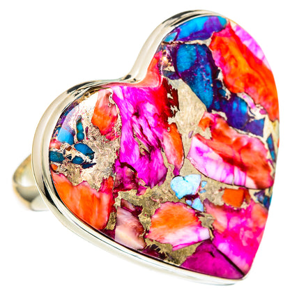 Kingman Pink Dahlia Turquoise Rings handcrafted by Ana Silver Co - RING96603