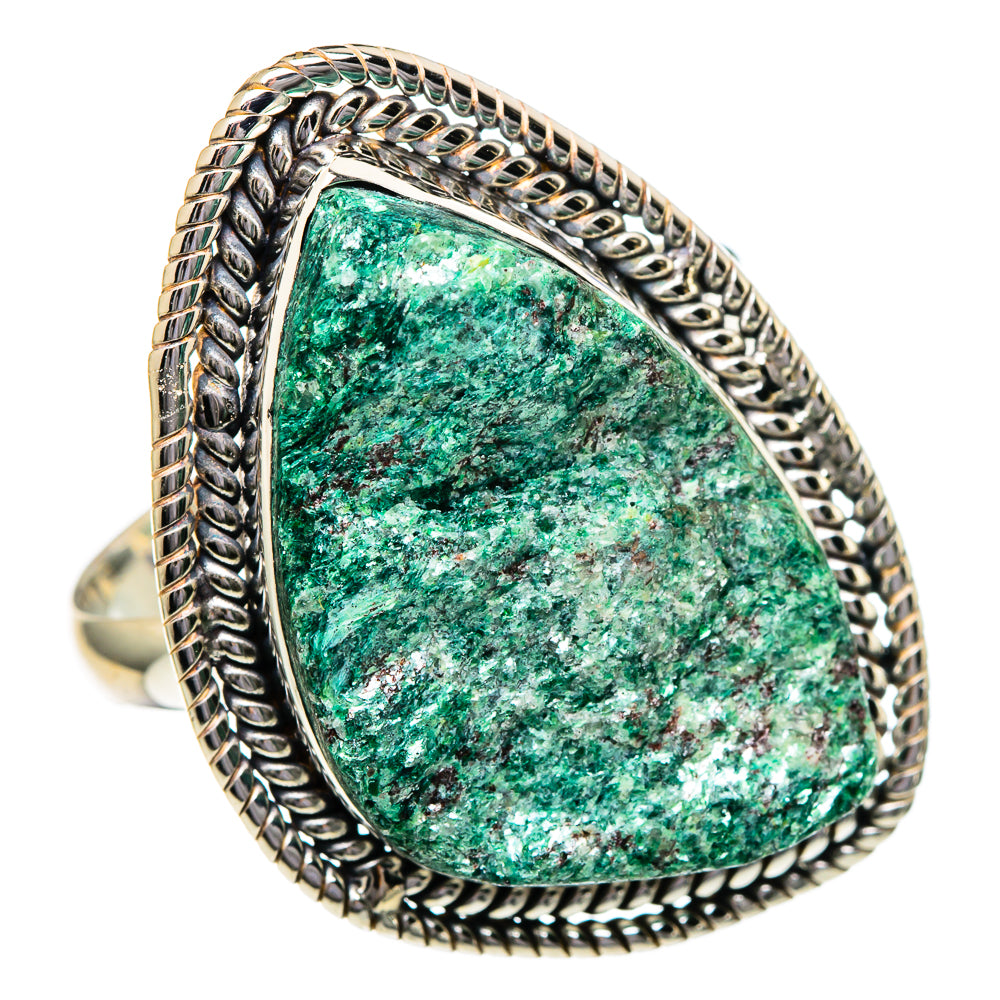 Green Fuchsite Rings handcrafted by Ana Silver Co - RING96616 - Photo 2