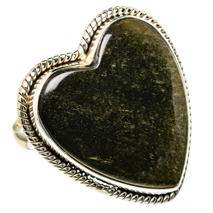 Gold Sheen Obsidian Rings handcrafted by Ana Silver Co - RING96620