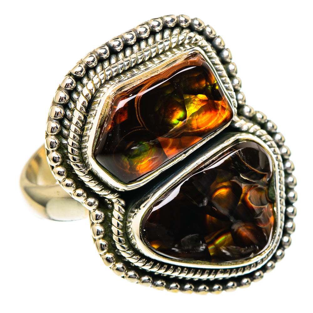 Mexican Fire Agate Rings handcrafted by Ana Silver Co - RING96625