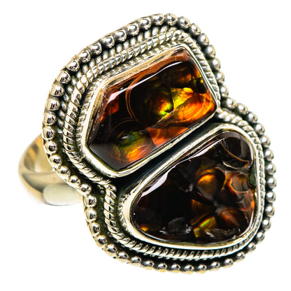 Mexican Fire Agate Rings handcrafted by Ana Silver Co - RING96625