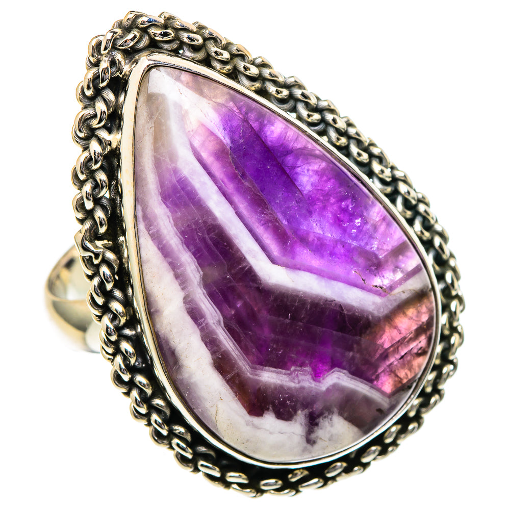 Chevron Amethyst Rings handcrafted by Ana Silver Co - RING96635