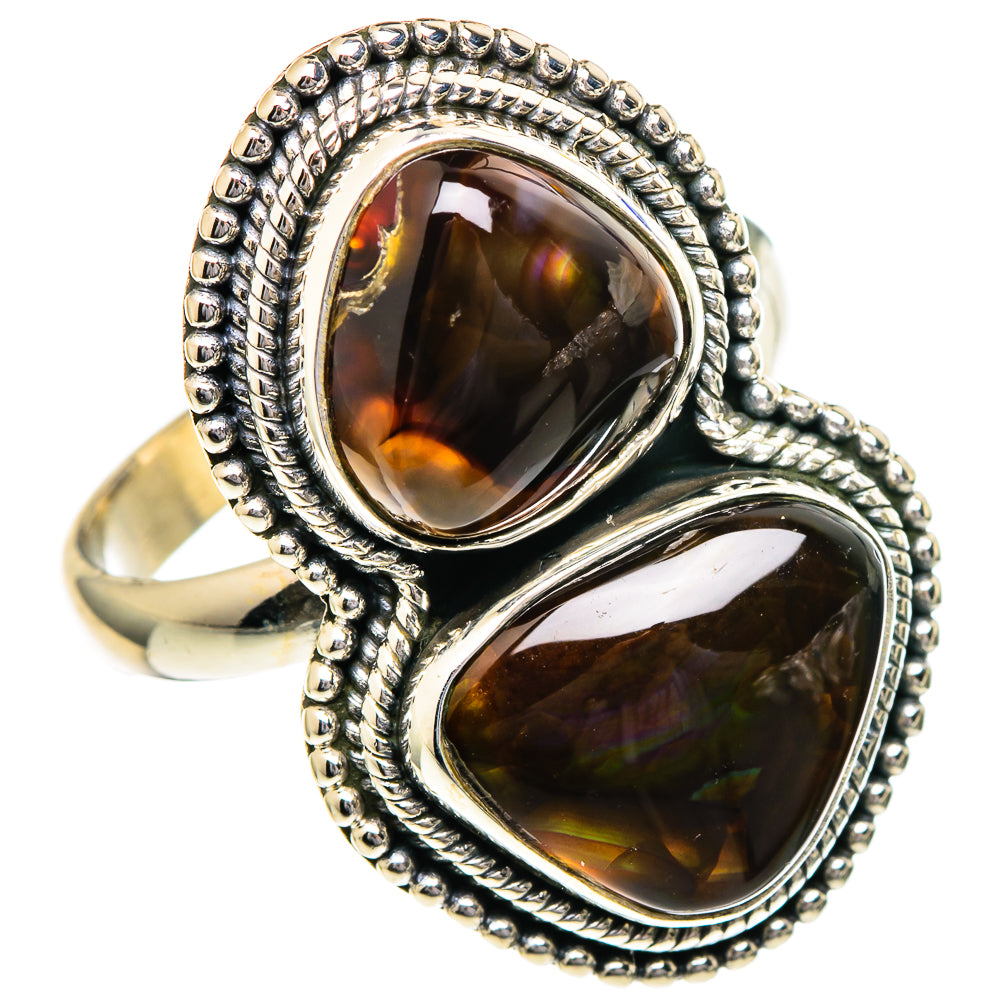 Mexican Fire Agate Rings handcrafted by Ana Silver Co - RING96653