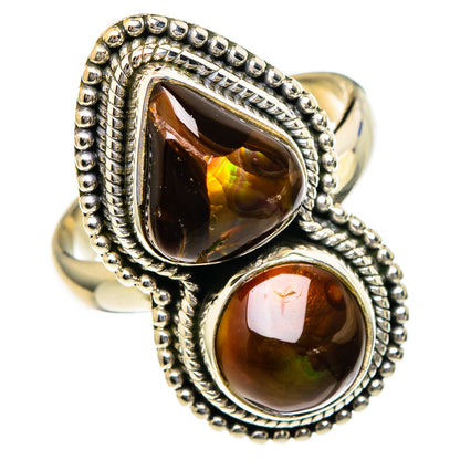 Mexican Fire Agate Rings handcrafted by Ana Silver Co - RING96685