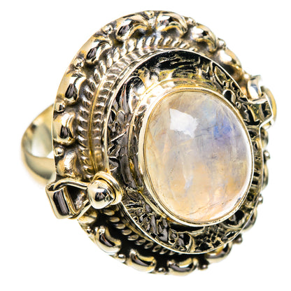Rainbow Moonstone Rings handcrafted by Ana Silver Co - RING96701