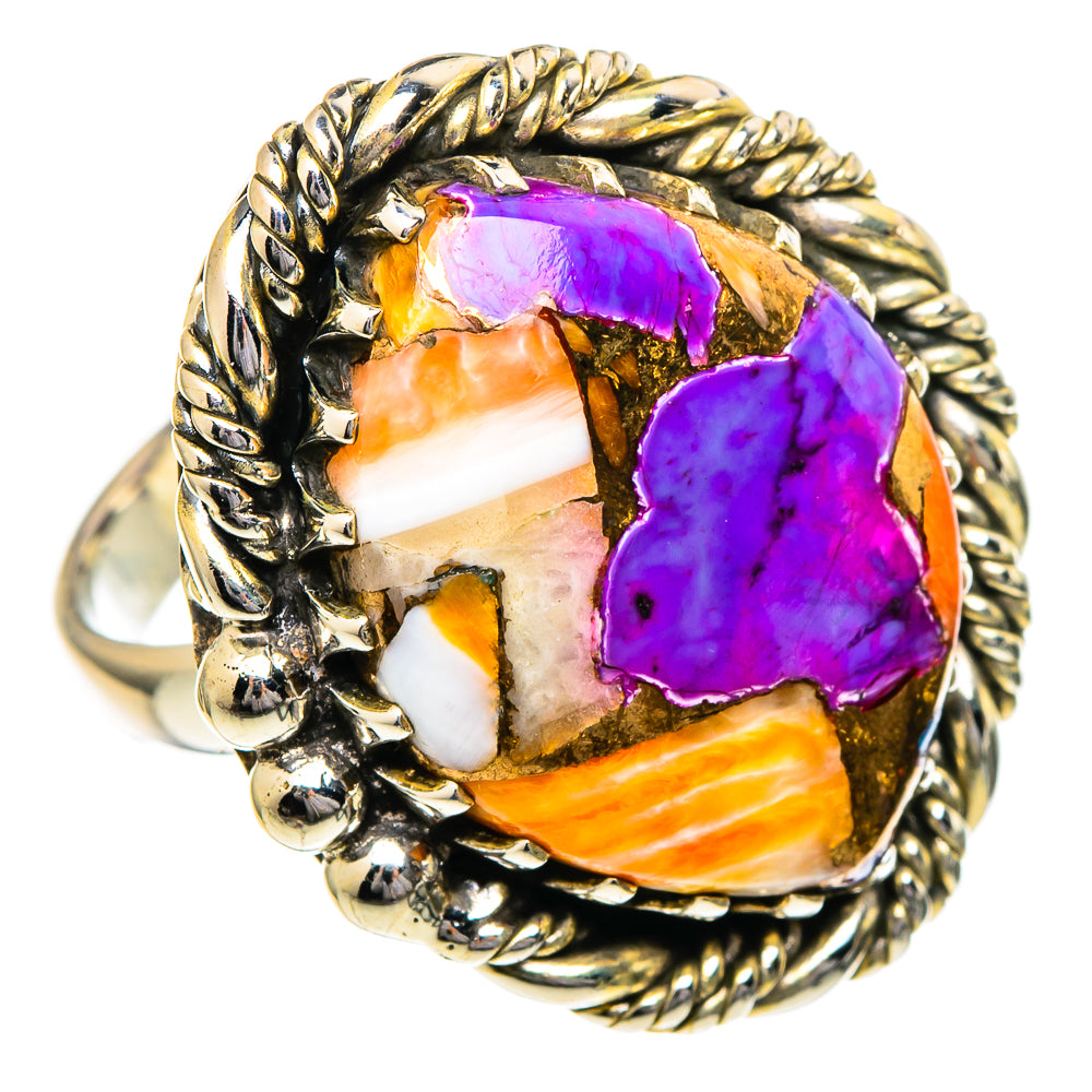 Spiny Oyster Turquoise Rings handcrafted by Ana Silver Co - RING96719