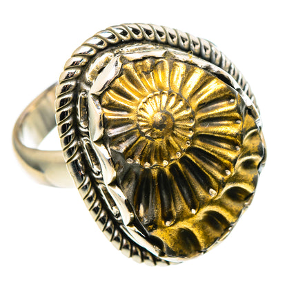 Pyrite Fossil Rings handcrafted by Ana Silver Co - RING96745