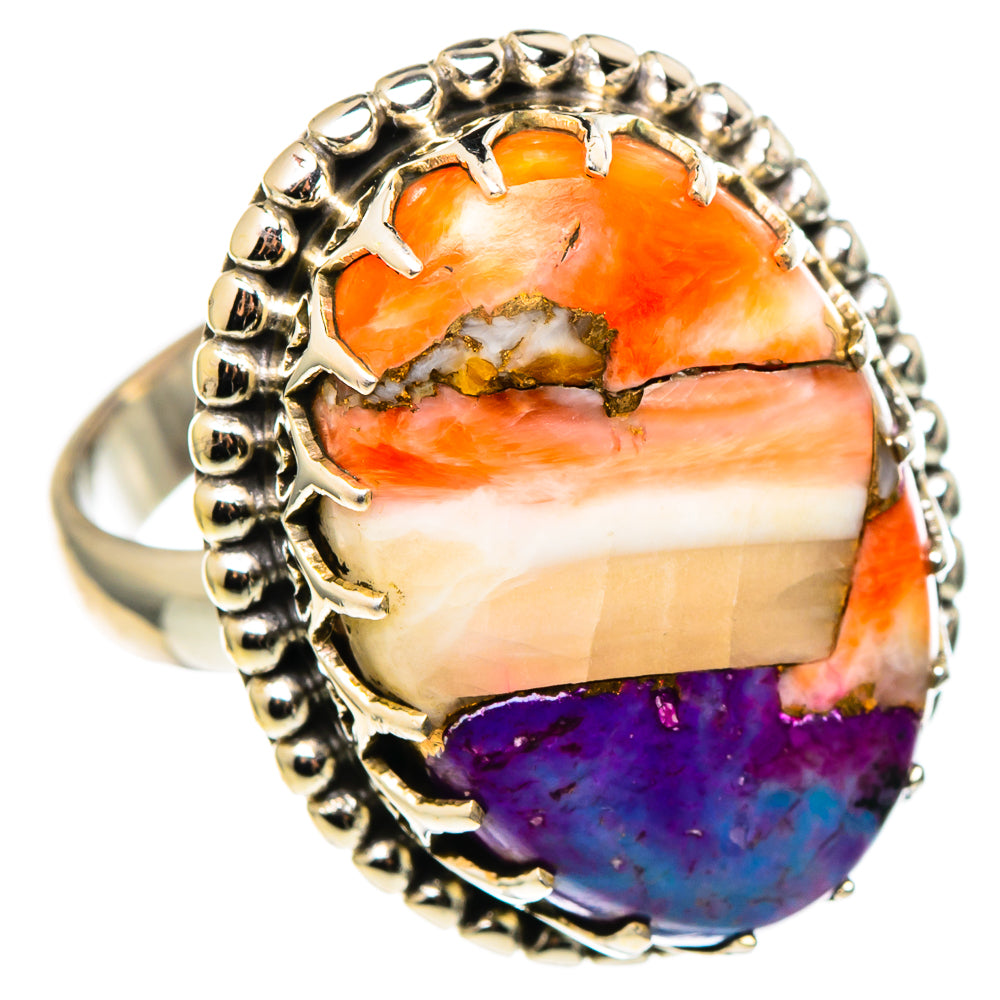 Spiny Oyster Turquoise Rings handcrafted by Ana Silver Co - RING96749