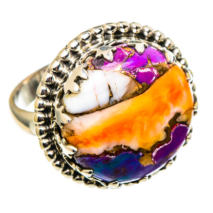 Spiny Oyster Turquoise Rings handcrafted by Ana Silver Co - RING96750