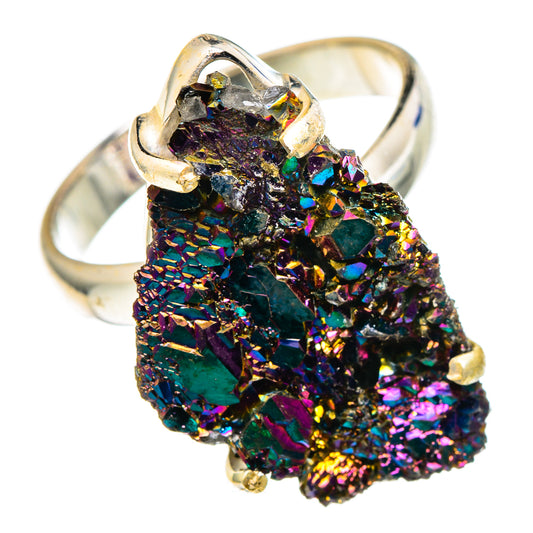 Titanium Druzy Rings handcrafted by Ana Silver Co - RING96778