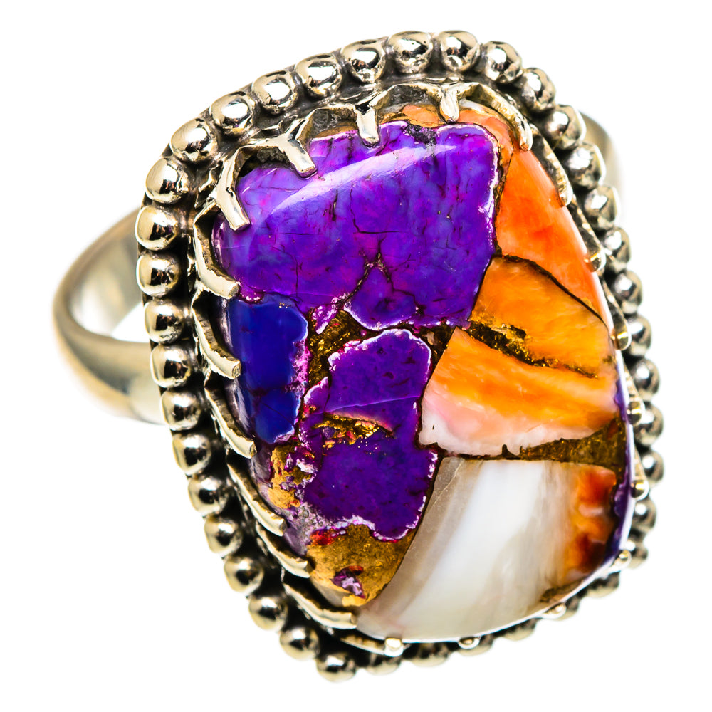 Spiny Oyster Turquoise Rings handcrafted by Ana Silver Co - RING96779