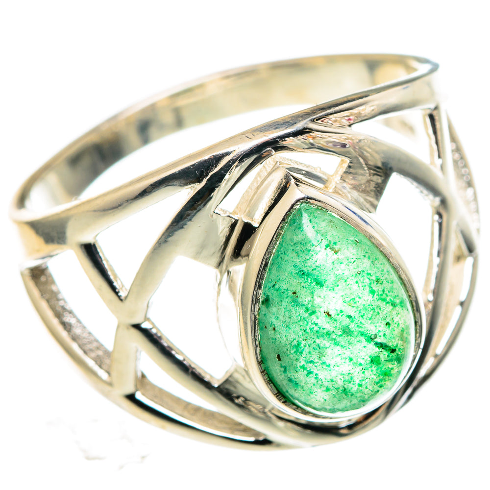 Green Aventurine Rings handcrafted by Ana Silver Co - RING96787