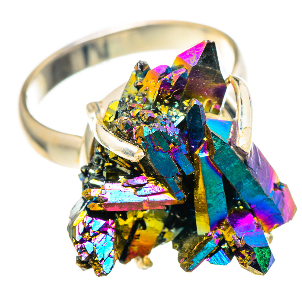 Titanium Sunshine Druzy Rings handcrafted by Ana Silver Co - RING96806