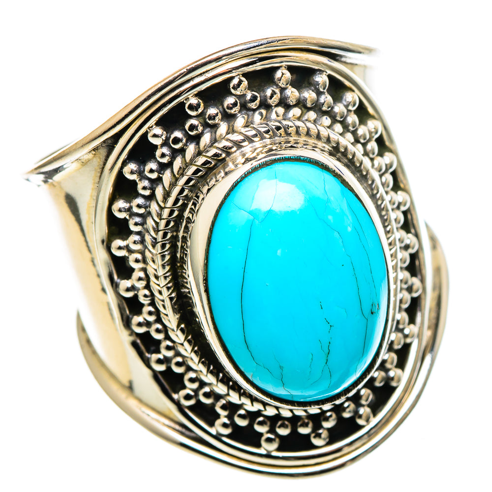 Tibetan Turquoise Rings handcrafted by Ana Silver Co - RING96813
