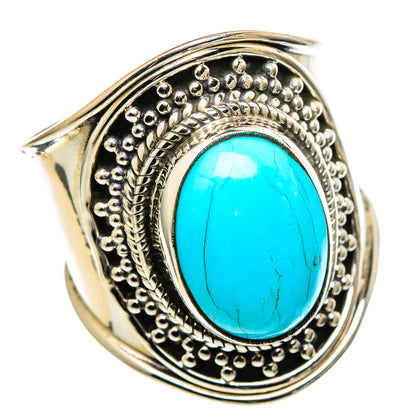 Tibetan Turquoise Rings handcrafted by Ana Silver Co - RING96813