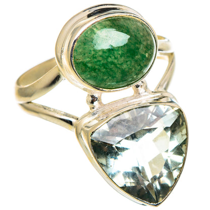 Green Amethyst Rings handcrafted by Ana Silver Co - RING96815