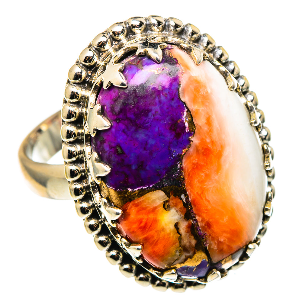 Spiny Oyster Turquoise Rings handcrafted by Ana Silver Co - RING96859