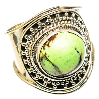 Lemon Chrysoprase Rings handcrafted by Ana Silver Co - RING96860