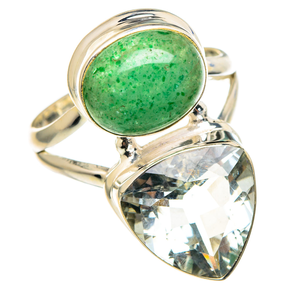 Green Amethyst Rings handcrafted by Ana Silver Co - RING96868