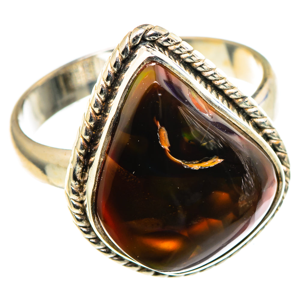 Mexican Fire Agate Rings handcrafted by Ana Silver Co - RING96869
