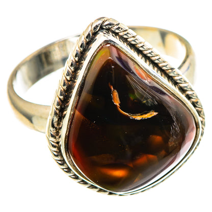 Mexican Fire Agate Rings handcrafted by Ana Silver Co - RING96869