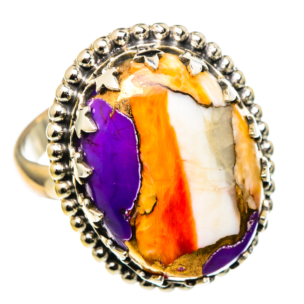 Spiny Oyster Turquoise Rings handcrafted by Ana Silver Co - RING96881