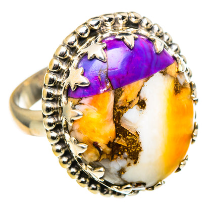 Spiny Oyster Turquoise Rings handcrafted by Ana Silver Co - RING96882
