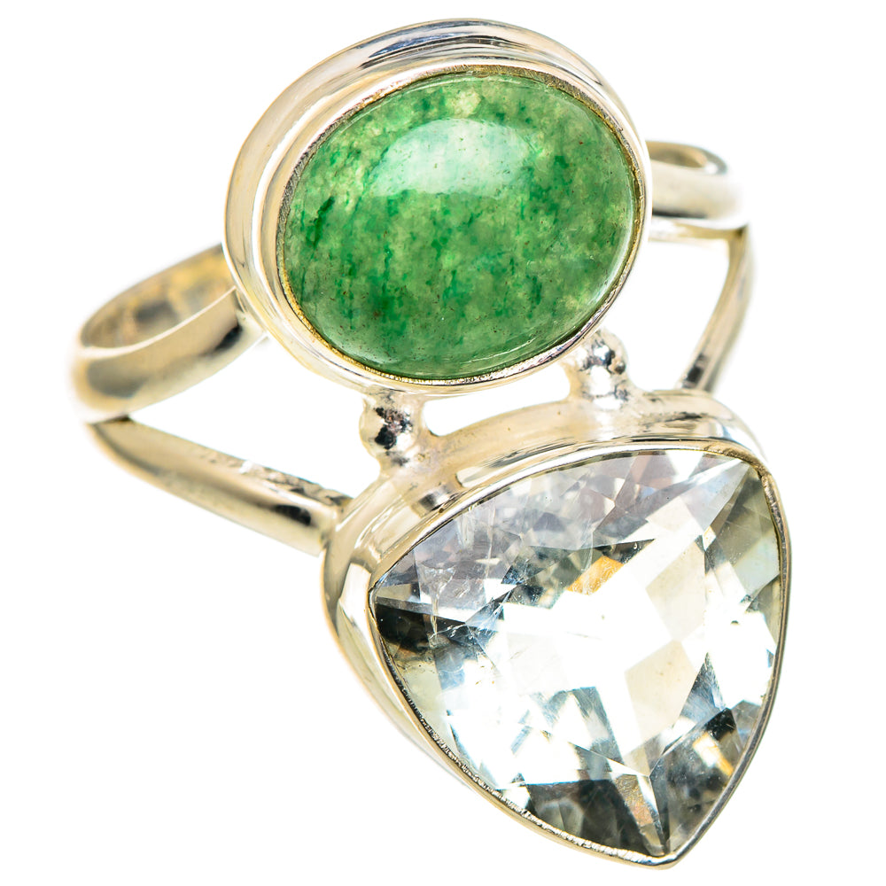 Green Amethyst Rings handcrafted by Ana Silver Co - RING96908