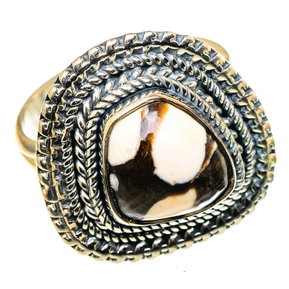 Peanut Wood Jasper Rings handcrafted by Ana Silver Co - RING96909 - Photo 2