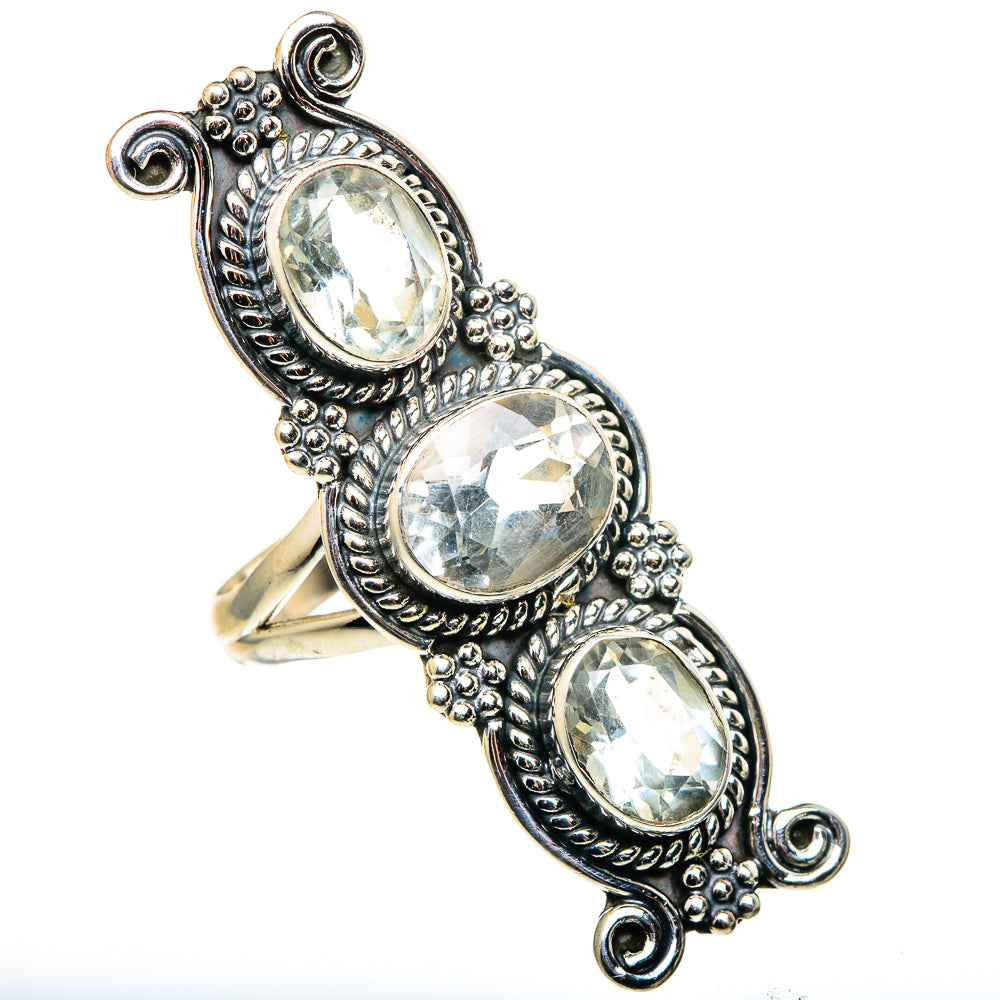 Green Amethyst Rings handcrafted by Ana Silver Co - RING96932