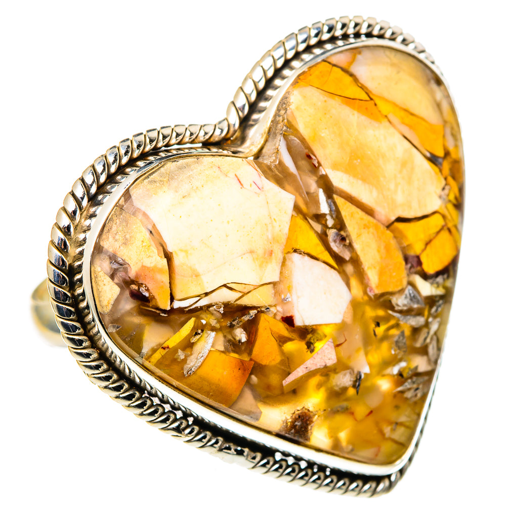 Brecciated Mookaite Rings handcrafted by Ana Silver Co - RING96945