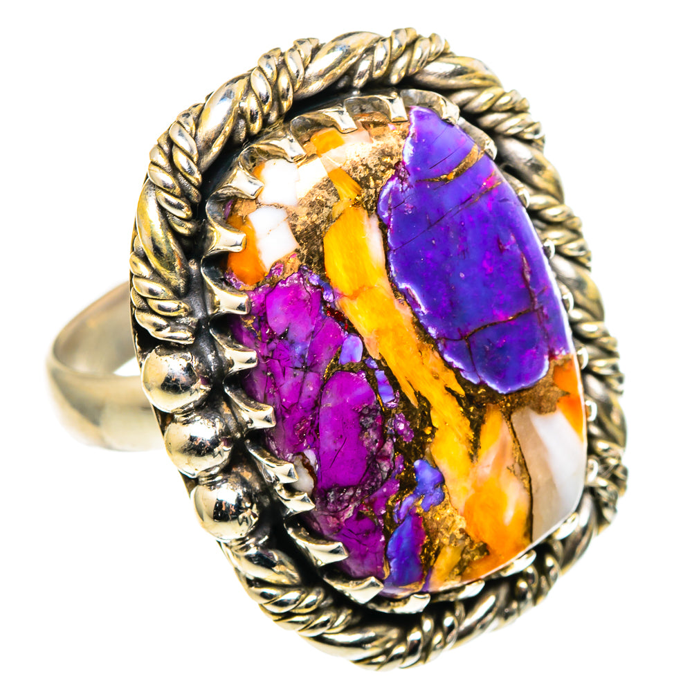 Spiny Oyster Turquoise Rings handcrafted by Ana Silver Co - RING96957
