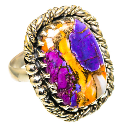 Spiny Oyster Turquoise Rings handcrafted by Ana Silver Co - RING96957